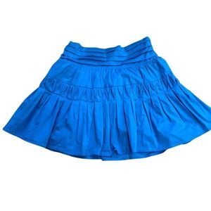 EUC Ramy Brook Women's Blue Ruched Mini Skirt Size M